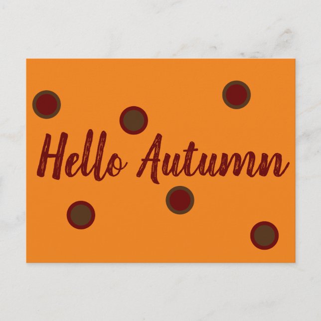 Hello Autumn Postcard (Front)