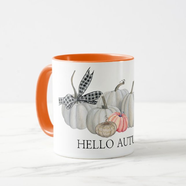 Hello Autumn Pumpkin Mug (Front Left)
