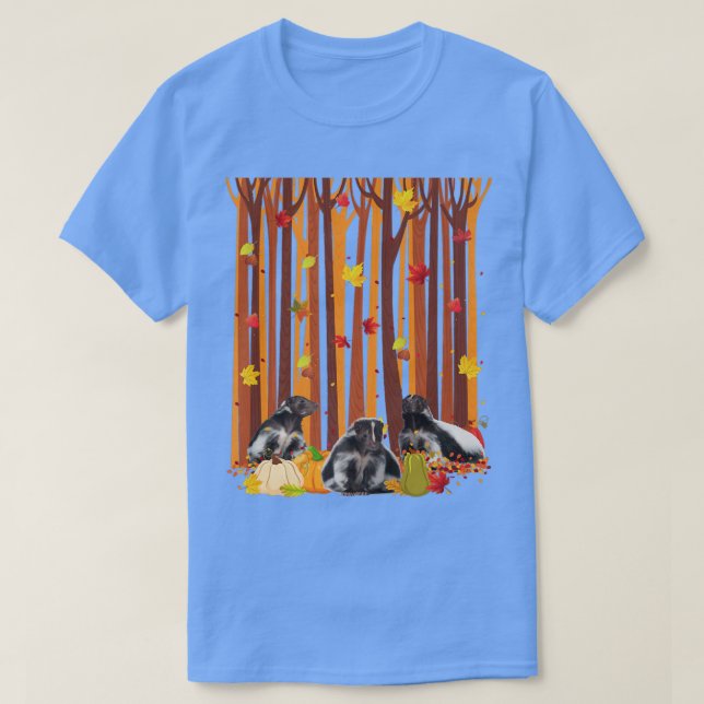 Hello Autumn Shunk Maple Leaf Fall Pumpkin Mens Wo T-Shirt (Design Front)