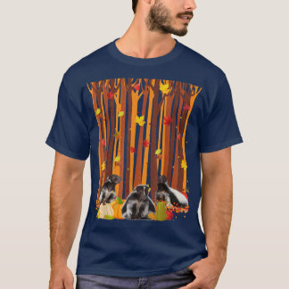 Hello Autumn Shunk Maple Leaf Fall Pumpkin Mens Wo T-Shirt