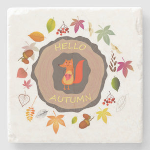 Hello Autumn Stone Coaster