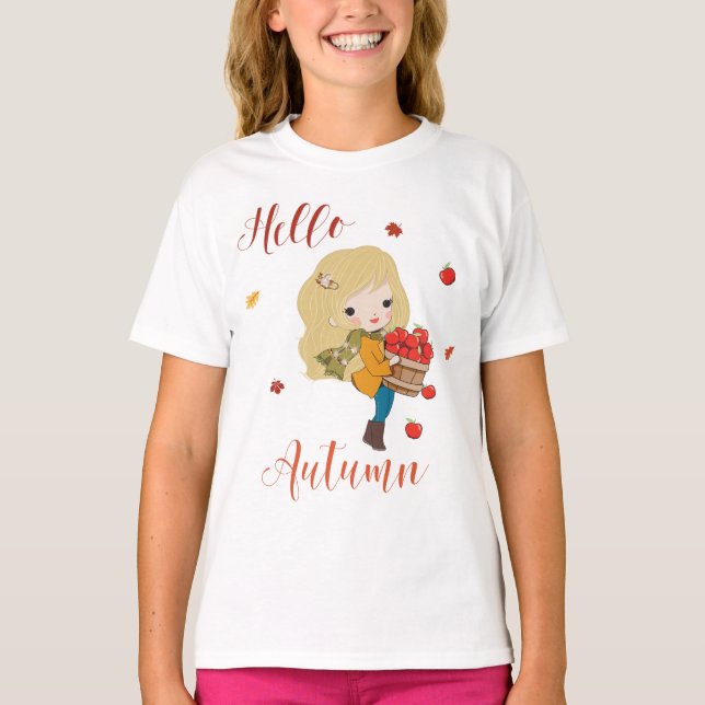 Hello Autumn T-shirt for girls and women (Front)
