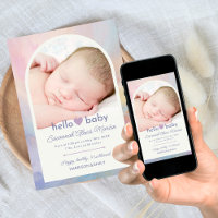 Hello Baby Arch Photo Collage Girls Birth