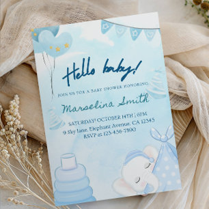 Hello Baby! Baby Shower-Gender Neutral Hello Baby  Invitation