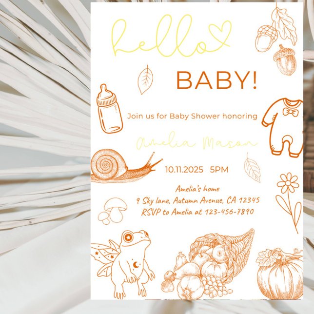 Hello Baby Baby Shower Party Invitation (Creator Uploaded)