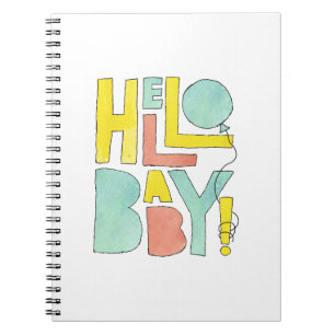 Hello Baby Balloon Welcome to Newborn Notebook