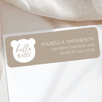 Hello Baby Bear Baby Shower Address