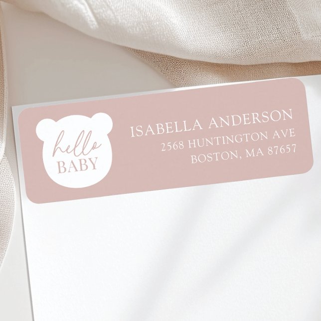 Hello Baby Bear Baby Shower Address (Creator Uploaded)
