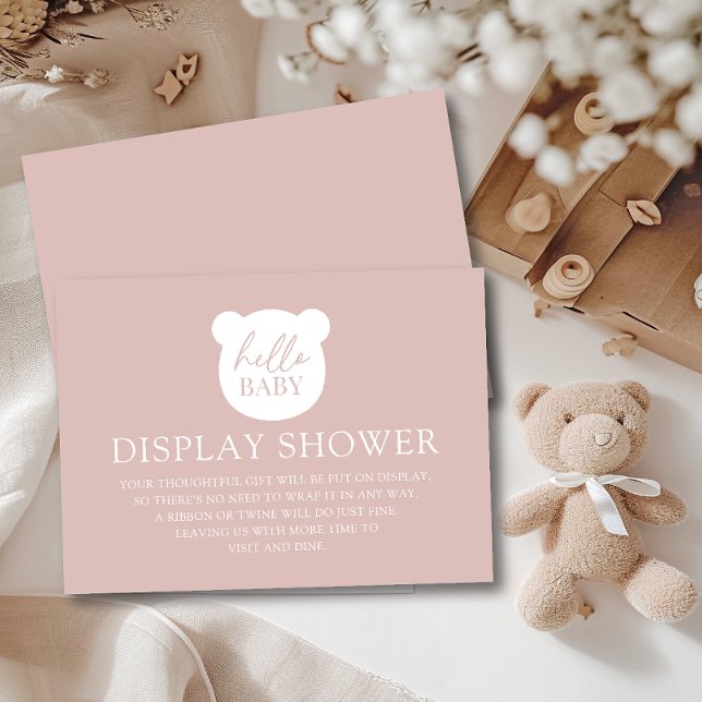 Hello Baby Bear Display Shower Enclosure Card (Creator Uploaded)