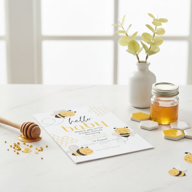 Hello Baby Bee: Adorable Baby Shower Invitation (Hello Baby Bee: Adorable Baby Shower Invitation)