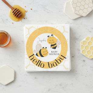 Hello Baby Bee: Adorable Baby Shower Napkins