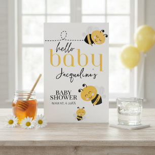 Hello Baby Bee: Adorable Baby Shower Poster