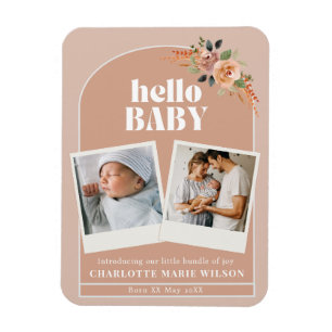 Hello Baby Birth Announcement Magnet