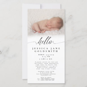 Hello Baby Birth Announcement Sip & See Party