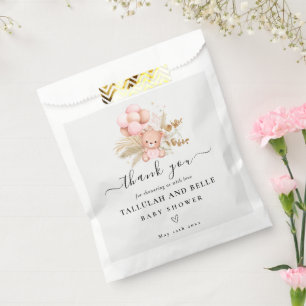 Hello Baby Boho Bear Shower Favour Bags