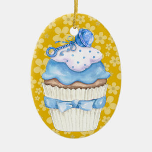 Hello Baby Cupcake ! Ceramic Tree Decoration