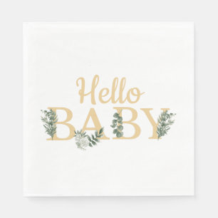 Hello Baby Eucalyptus Napkins