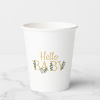 Hello Baby Eucalyptus Paper Cups