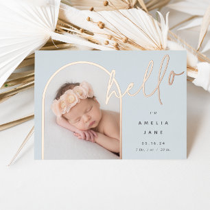 Hello Baby Foil Birth Announcement