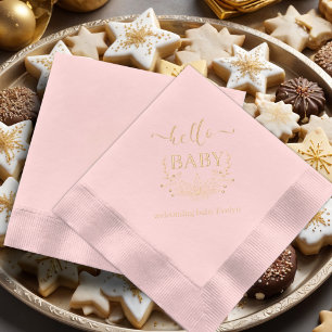 Hello Baby  Foil Napkins