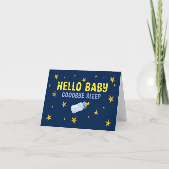 Hello Baby Goodbye Sleep Card (Front)