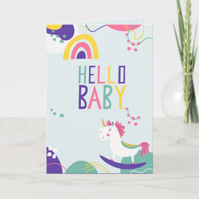 Hello Baby Greeting Card (Front)