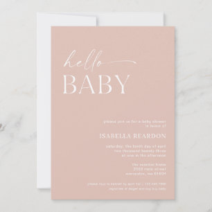 Hello Baby Minimalist Baby Shower Invitation