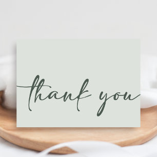 Hello Baby Minimalist Baby Shower Thank You Card