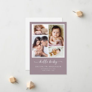 Hello Baby   Photo Collage Birth Announcement