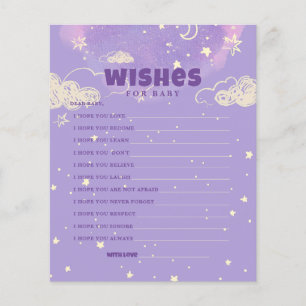 Hello Baby Purple Dream Wishes For Baby Shower