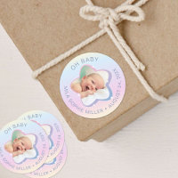 Hello Baby Rainbow and Star Custom Photo