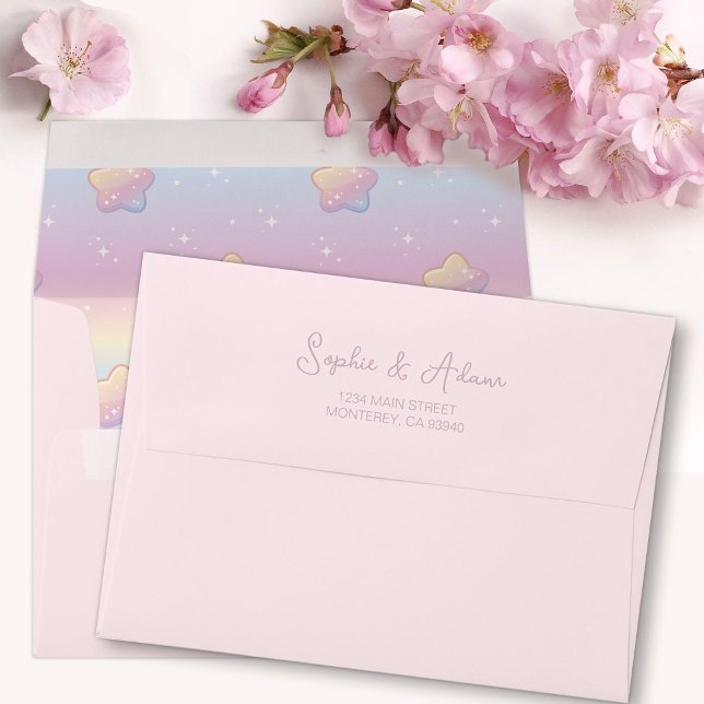 Hello Baby Rainbow And Stars Pastel  Envelope (Creator Uploaded)