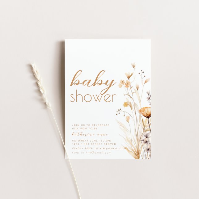 Hello Baby Shower Party Invitation Template White (Creator Uploaded)