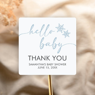 Hello Baby Shower Square Sticker