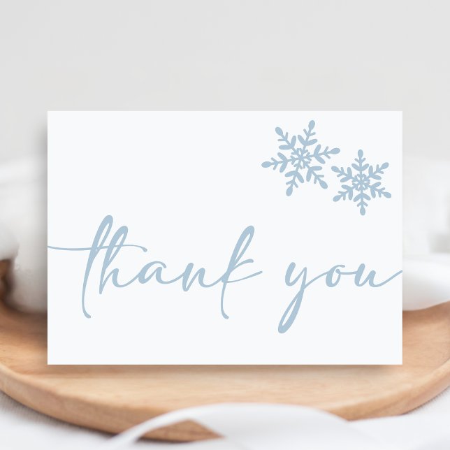 Hello Baby Shower Thank You Card (Winter Baby Shower Thank You Card)