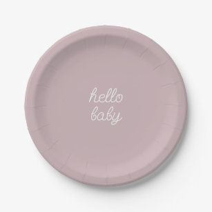 Hello Baby Sip and See and Baby Shower Party Plate