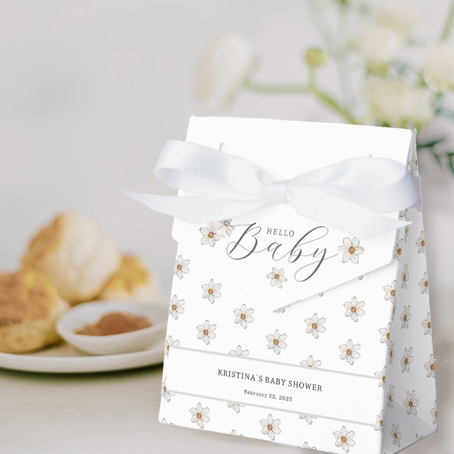 Hello Baby Spring Daffodil Baby Shower Favour Box (Creator Uploaded)