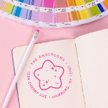 Hello Baby Star Custom Return Address Self-inking Stamp<br><div class="desc">Announce the arrival of your little one in a truly magical way with our collection of birth announcement items, featuring a vibrant rainbow-coloured background adorned with sparkling stars. Each piece in this collection is designed to celebrate the joy and wonder of your new addition, providing a beautiful and memorable way...</div>