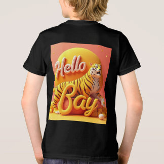 "Hello Bay - Trendy Kids T-Shirt Design" Tri-Blend Shirt