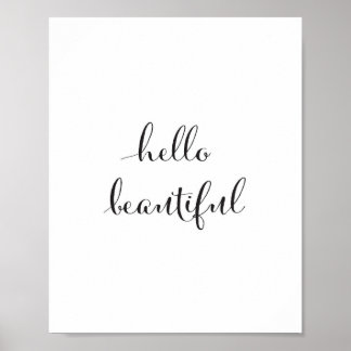 hello beautiful art print - decor