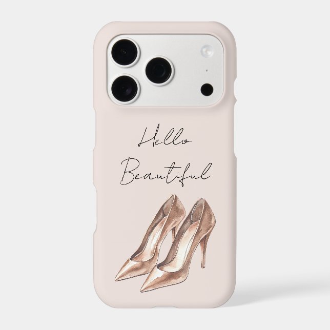 Hello Beautiful Bronze Rose Gold High Heels  (Back)