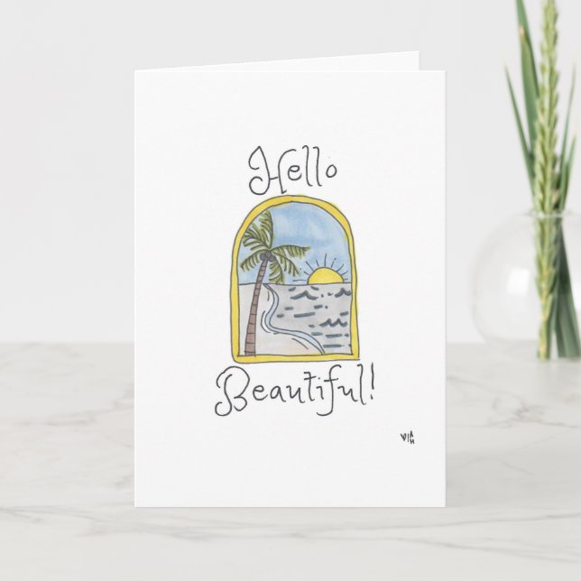 Hello Beautiful Card (Front)