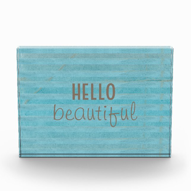 Hello Beautiful Chic And Trendy Boho Design Photo Block (Front)