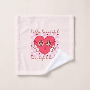 Hello Beautiful   Cute & Heartfelt Bath Towel Set