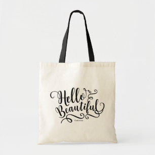 HELLO BEAUTIFUL Modern Typography Personalised Tote Bag