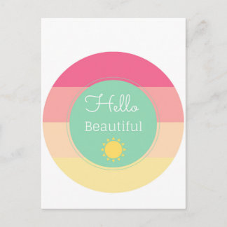 Hello Beautiful Postcard
