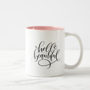 Hello Beautiful Two-Tone Coffee Mug