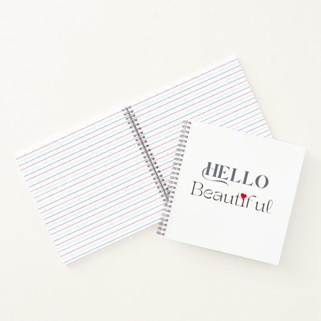 HELLO Beautiful, Uplifting Gift for Her Notebook (Inside)