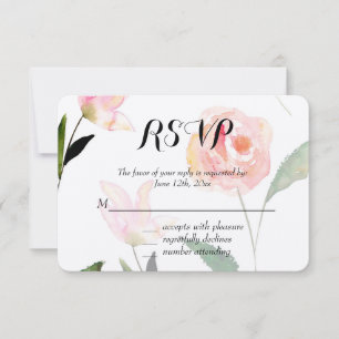Hello Beautiful Watercolor Floral RSVP