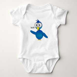 hello bird baby bodysuit